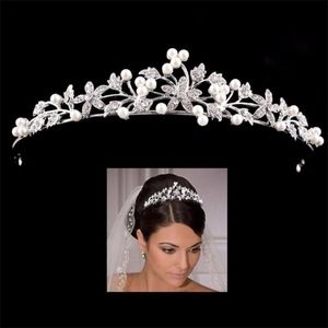 Bridal Quincenera Tiara NEW Pearls and Rhinstones